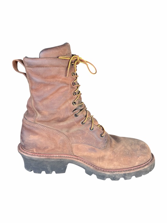 Red Wing Loggermax Work Boots 4420 Mens Size 12D Brown Leather Steel Toe